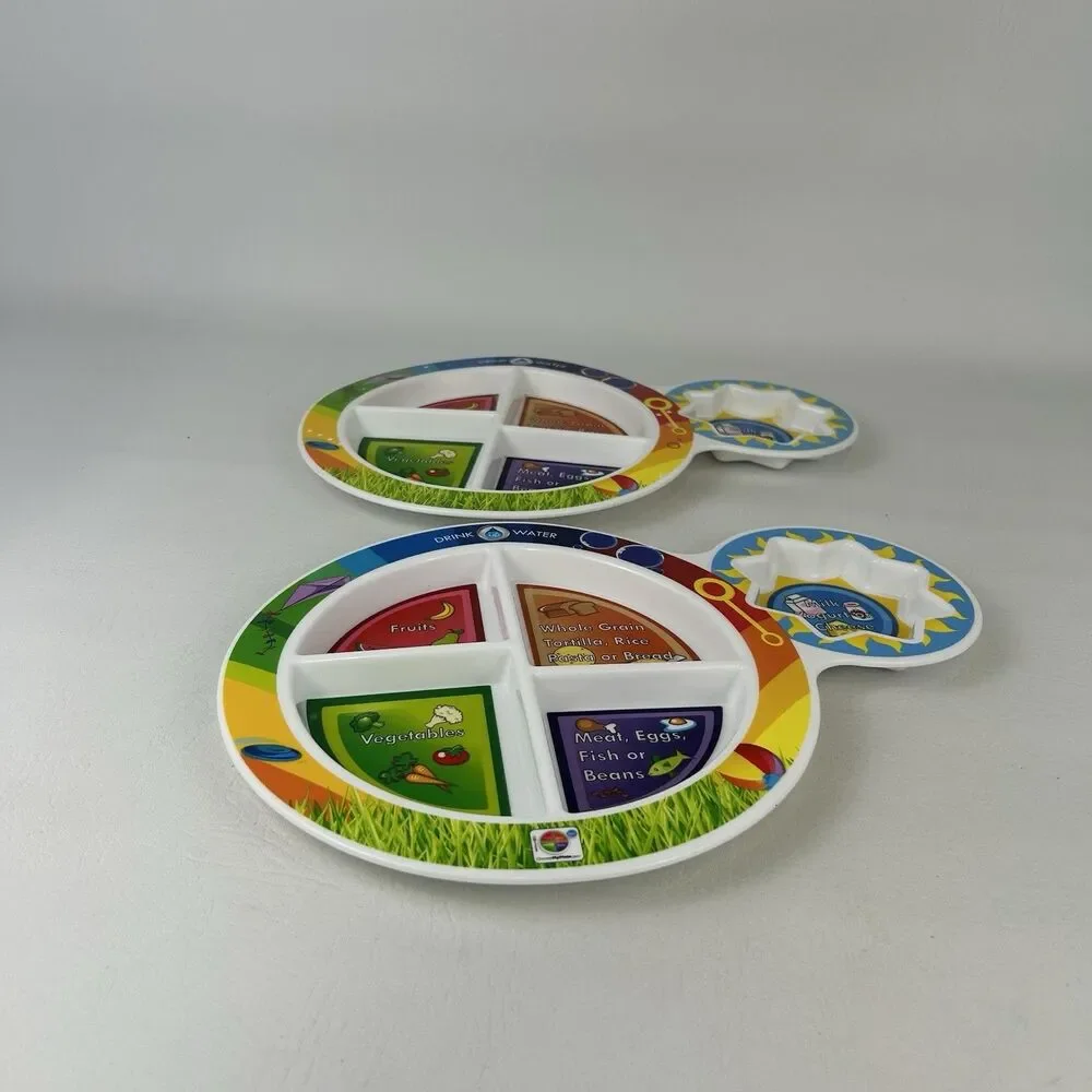 Fresh Baby Kids Food Group Section My Plates Divided Healthy Portion Control